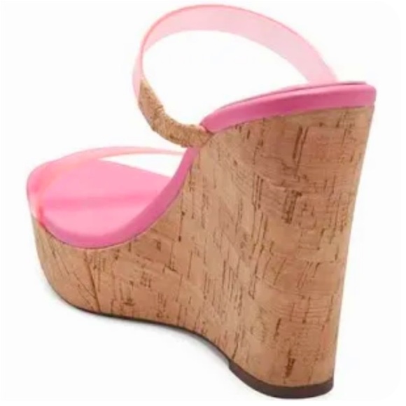 Pink Wedge Sandals - Picture 2 of 5